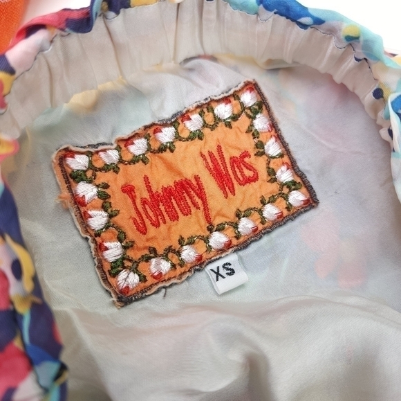 Johnny Was Blue Pink Boho Maxi Rayon Silk Floral Skirt Sz Xs - Picture 2 of 13